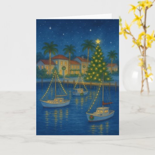 沿岸熱帯クリスマスカード カード (黄色い花)