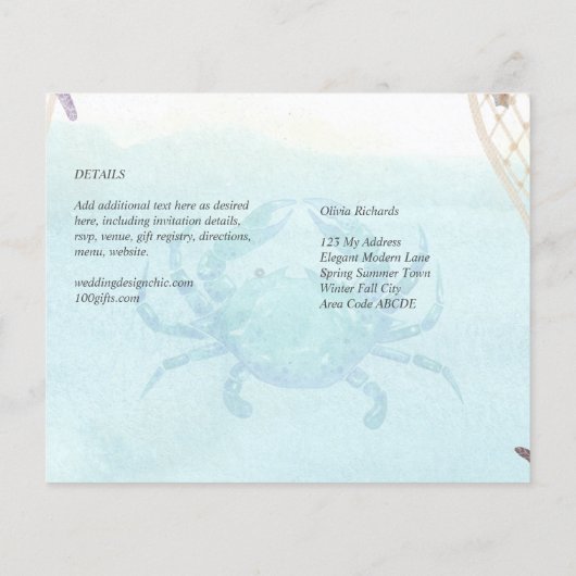 沿岸熱帯ビーチ行先結婚式 (裏面)