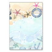 沿岸熱帯ビーチ行先結婚式 テーブルナンバー (裏面)