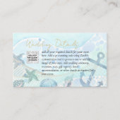 沿岸熱帯ビーチ行先結婚式 名刺 (正面)