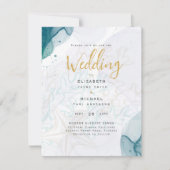 沿岸熱帯ビーチ行先結婚式 招待状 (正面)