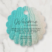 沿岸熱帯夏ビーチ結婚式歓迎 フェイバータグ (正面)