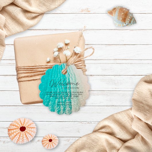 沿岸熱帯夏ビーチ結婚式歓迎 フェイバータグ