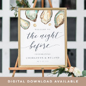 沿岸牡蠣のリハーサルのディナーウェルカムサイン ポスター