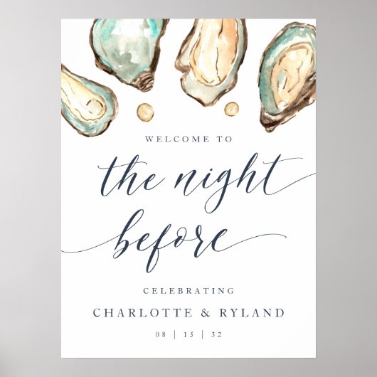 沿岸牡蠣のリハーサルのディナーウェルカムサイン ポスター (正面)