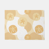 沿岸生活砂ドル抽象芸術パターン ドアマット (正面)