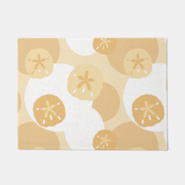 沿岸生活砂ドル抽象芸術パターン ドアマット