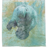 沿岸生活美しいマナティー シャワーカーテン (正面)