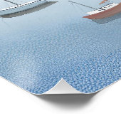 沿岸町 | エアリービーチイウォーター絵を描カラー ポスター (コーナー)