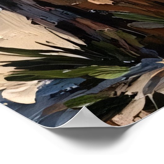 沿岸登山者:海のそばのアライグマ ポスター (角)