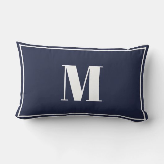 沿岸白いクジラこんにちは及び家族のモノグラム ランバークッション (裏面)