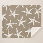 沿岸白いヒトデ及びのどのバーラップ シェルパブランケット (正面(横))