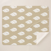 沿岸白い貝殻とトープ シェルパブランケット (正面(横))