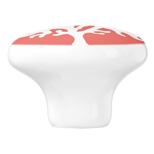 沿岸白海の珊瑚及び珊瑚のピンク セラミックノブ (側面)