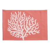 沿岸白海の珊瑚及び珊瑚のピンク 枕カバー (裏面-右)