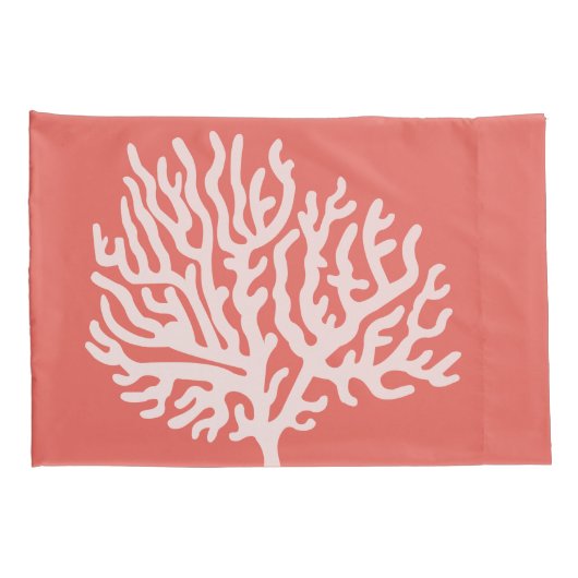 沿岸白海の珊瑚及び珊瑚のピンク 枕カバー (裏面-右)