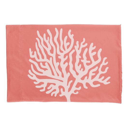 沿岸白海の珊瑚及び珊瑚のピンク 枕カバー (正面左)