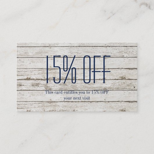 沿岸白漆喰の木航海の青魚 名刺 (裏面)