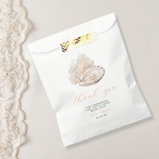 沿岸真珠ベビーシャワーありがとう好意バッグ フェイバーバッグ