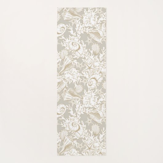 沿岸砂ビーチシェルモノグラムヨガマット ヨガマット (裏面)