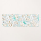 沿岸砂ビーチシェルモノグラムヨガマット ヨガマット (正面(横))