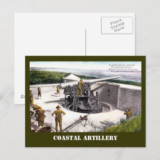 沿岸砲兵 ポストカード (正面/裏面)