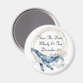 沿岸磁石の日付を保存 マグネット (正面/裏面)