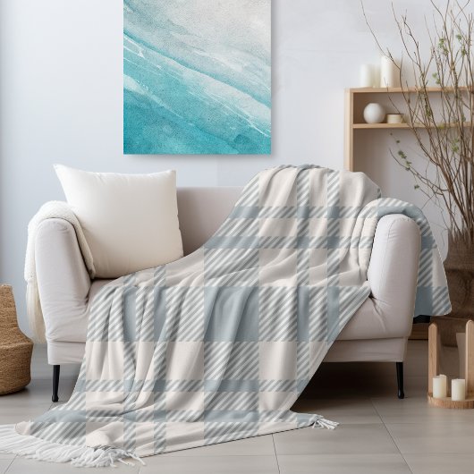 沿岸秋コージー海ブループレイド フリースブランケット
