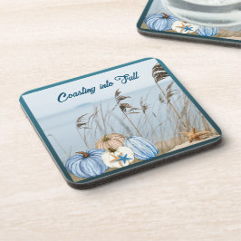 沿岸秋ブルーとホワイトカボチャとヒトデ コースター