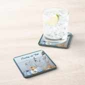 沿岸秋ブルーとホワイトカボチャとヒトデ コースター (右側)