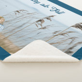 沿岸秋ブルーとホワイトカボチャとヒトデ シェルパブランケット (3/4)