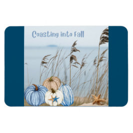 沿岸秋ブルーとホワイトカボチャとヒトデ マグネット