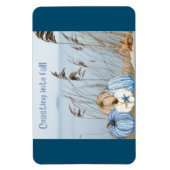 沿岸秋ブルーとホワイトカボチャとヒトデ マグネット (縦)