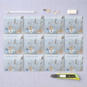 沿岸秋ブルーとホワイトカボチャとヒトデ 薄葉紙 (クラフト)