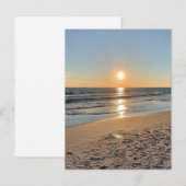 沿岸空白のビーチサンセットカード ポストカード (正面/裏面)