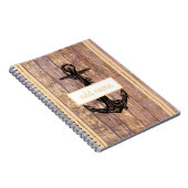 沿岸素朴いかり黄色航海の名 ノートブック (右側)