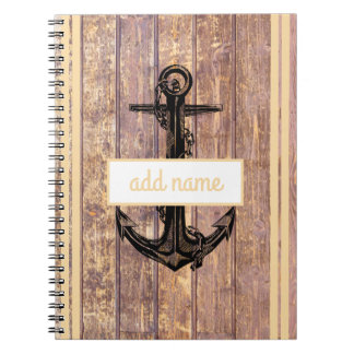 沿岸素朴いかり黄色航海の名 ノートブック