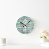 沿岸素朴の海馬 ラウンド壁時計 (ホーム)