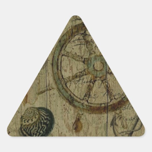 沿岸素朴航行船の貝殻航海の 三角形シール (正面)