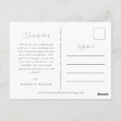 沿岸結婚の写感謝してい真 ポストカード (裏面)