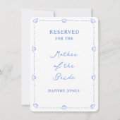 沿岸結婚の家族予約シーティングブルーシェル ノートカード (正面)