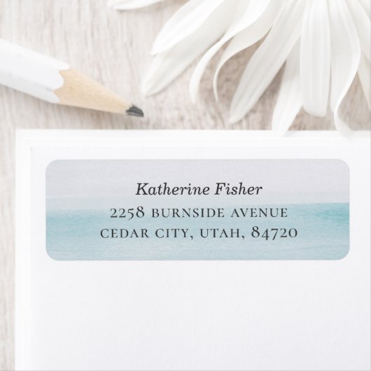 沿岸結婚の | 青航海の水色アドレス ラベル (インサイチュ)