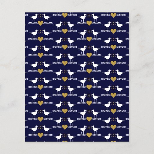 沿岸航海のカップルのシャワー海軍ブルーサンドパイパー (裏面)