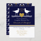 沿岸航海のカップルのシャワー海軍ブルーサンドパイパー (正面/裏面)