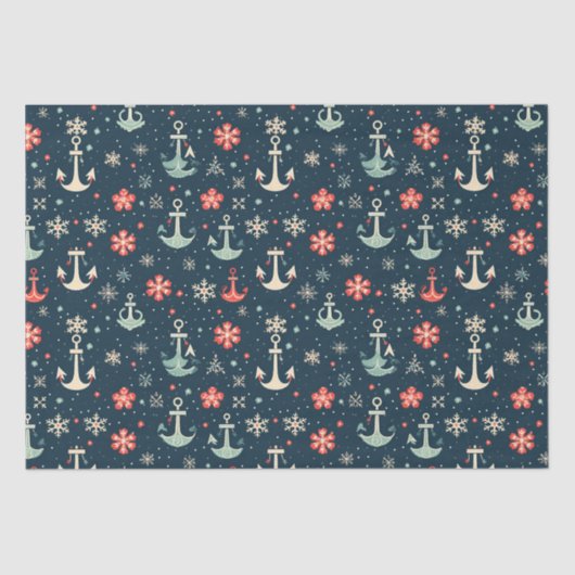 沿岸航海のクリスマスいかりティッシュペーパー 薄葉紙 (正面)