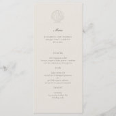 沿岸航海のシェルクラシックフォーマル結婚ベージュ色 メニュー (正面)