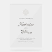 沿岸航海のシェルフォーマル結婚の歓迎 アクリルサイン (正面)