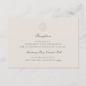 沿岸航海のシェルベージュ色披露宴結婚ズ エンクロージャーカード (正面)