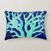 沿岸航海のシックなビーチイ海軍コーラルリーフ アクセントクッション (正面)