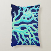 沿岸航海のシックなビーチイ海軍コーラルリーフ アクセントクッション (正面(垂直))